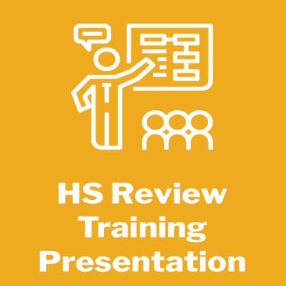 Picture of HS Review Training Presentation