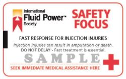 Picture of Fluid Injection Safety Cards -100 pack